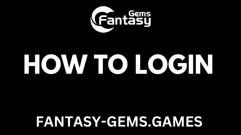Fantasy Gems login page with phone and email sign-in options.